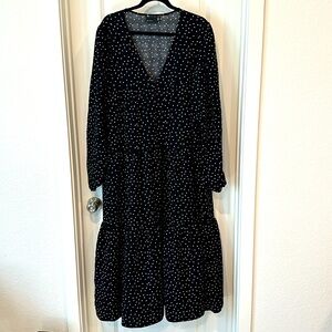 ASOS Ladies Black tiered maxi dress